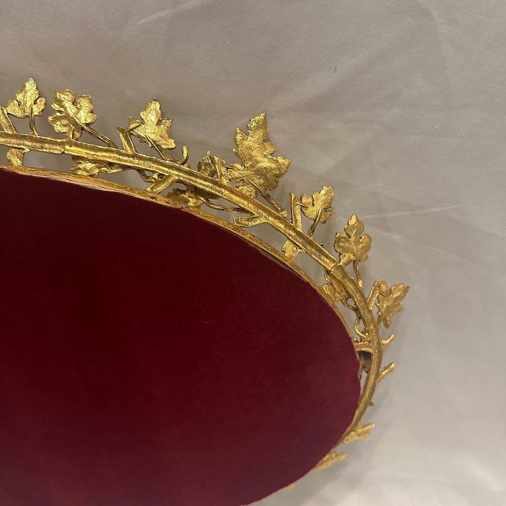 Vintage Hollywood Regency Gold Mirrored Dresser Tray or Wall Mirror, 1960s RARE - Picture 15 of 16